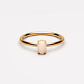 Bruce & Co Oval White Opal Solitaire Ring, Steel