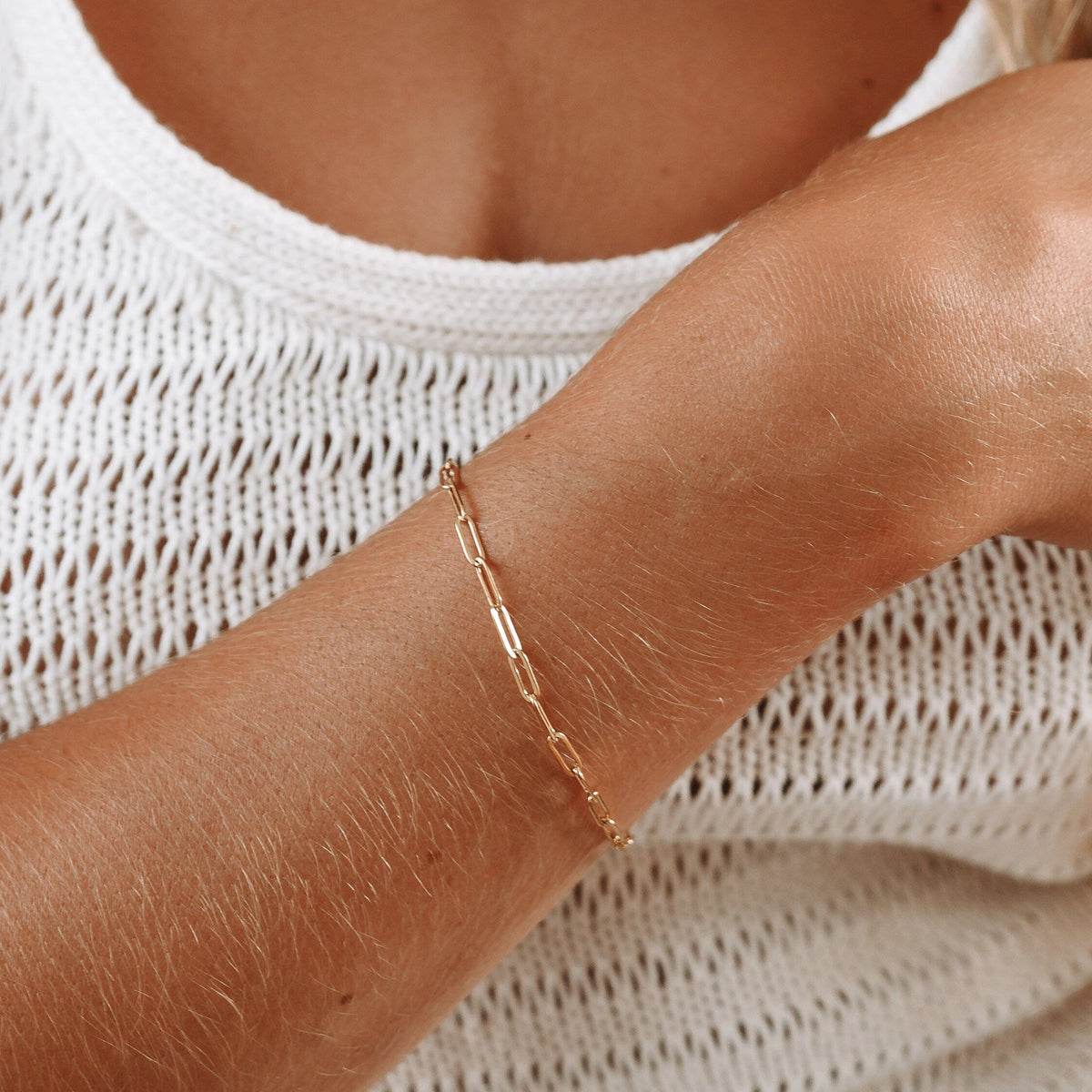 Bruce & Co Cozumel – Paperclip Chain Bracelet, 3 mm × 16 cm