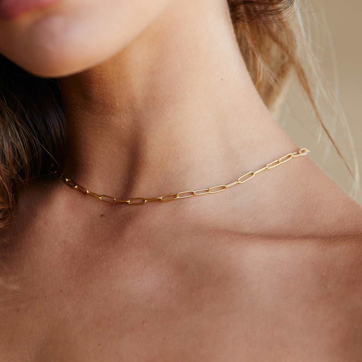 Bruce & Co Cozumel – Paperclip Chain Choker, 3 mm × 39 cm