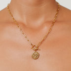 Bruce & Co Venus – Coin Pendant Paperclip Necklace, 44 cm