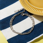 Bruce & Co Triple Layered Chain Bracelet, Stainless Steel