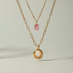 Bruce & Co Aura – Opal Bezel Paperclip Necklace