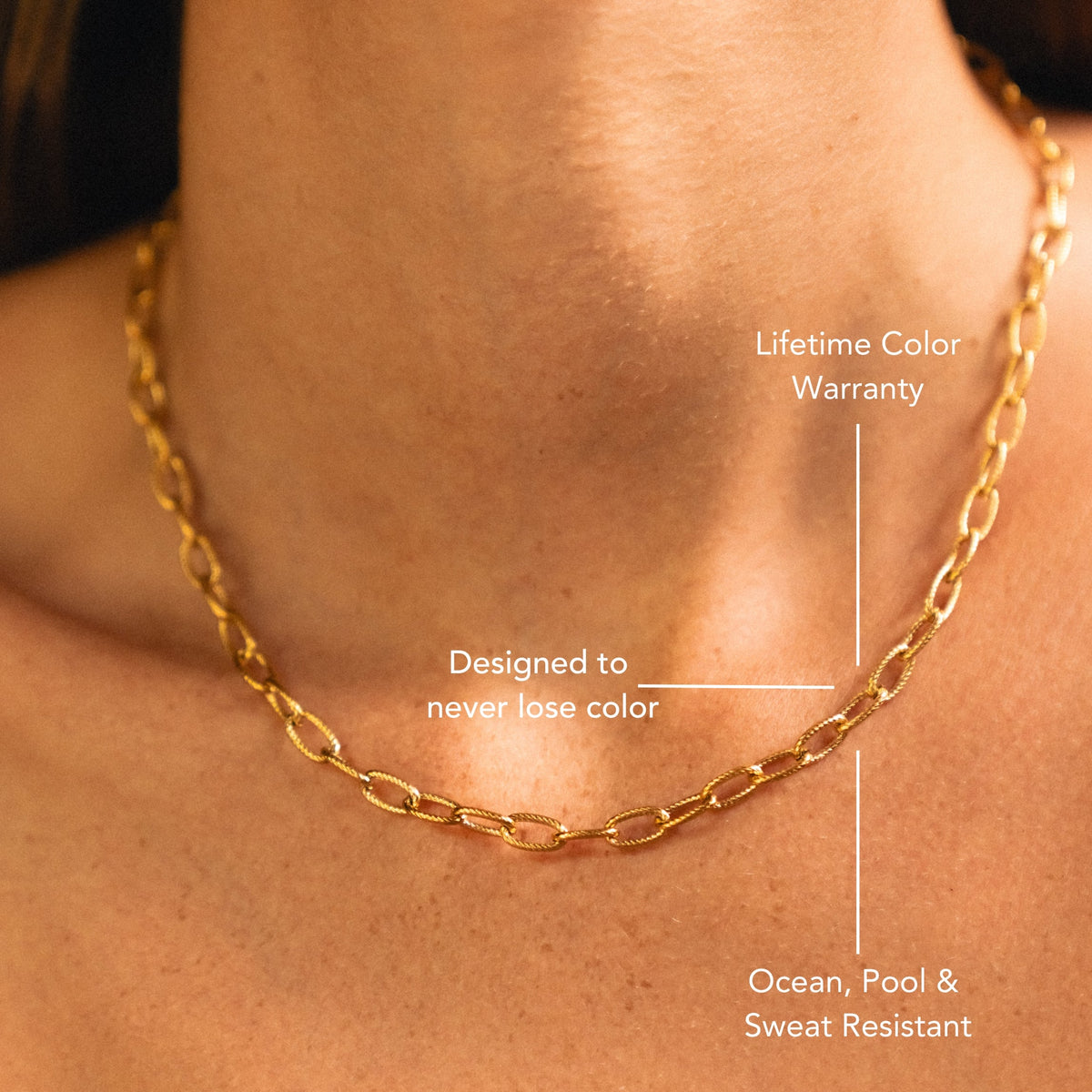 Bruce & Co Paperclip Toggle Choker, 42 cm, Steel