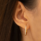 Bruce & Co Pavé Cubic Zirconia Hoop Earrings, 16 mm