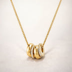 Bruce & Co Monte Carlo – Triple Ring Zircon Necklace