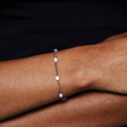 Bruce & Co Lovina – Freshwater Pearl Station Bracelet, 16 cm