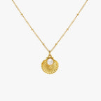 Bruce & Co Reversible Shell and Pearl Pendant Necklace