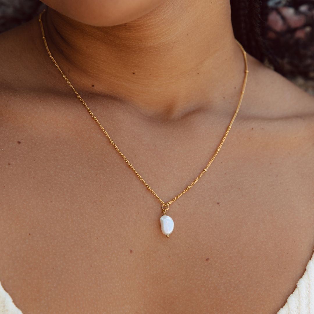Bruce & Co Baroque Freshwater Pearl Pendant Necklace, 8 mm