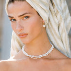 Bruce & Co Positano – Triple Strand Freshwater Pearl Choker