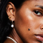 Bruce & Co Freshwater Pearl Drop Hoop Earrings, 13 mm