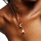 Bruce & Co Mother-of-Pearl Initial Necklace, A–Z