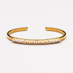 Bruce & Co Freshwater Pearl Row Cuff Bracelet, Steel