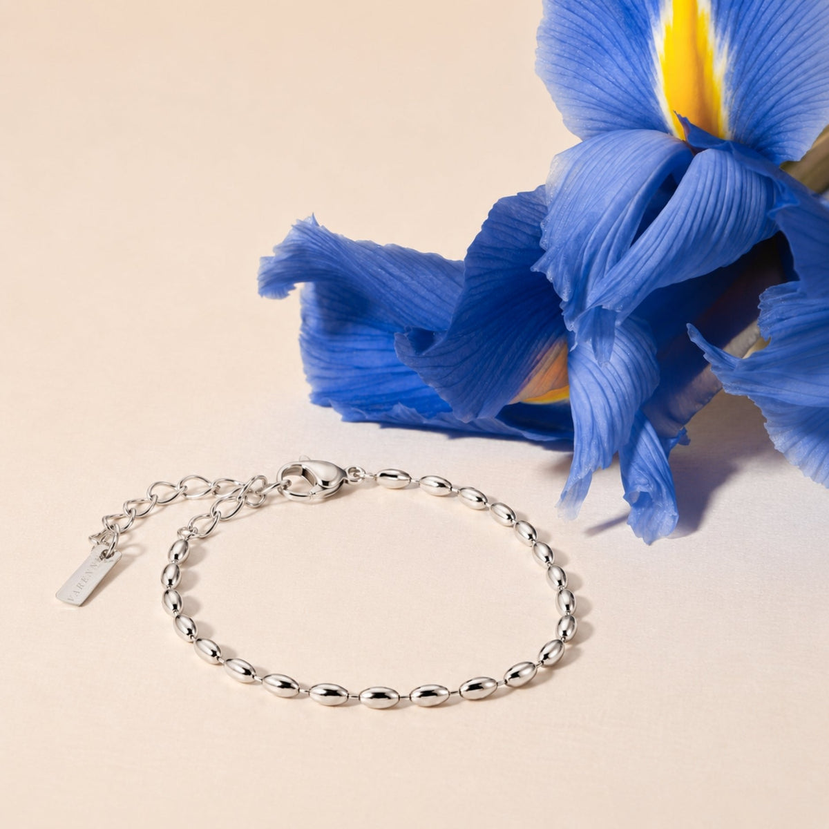Bruce & Co Pebble Link Bracelet, 2 mm, Stainless Steel