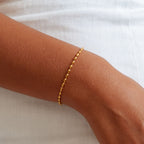 Bruce & Co Pebble Link Bracelet, 2 mm, Stainless Steel