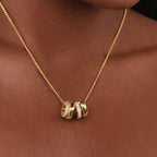 Bruce & Co Monte Carlo – Triple Ring Zircon Necklace