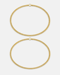 Bruce & Co Men’s Permanent Couple Bracelet Set, 2 Pieces, Gold-Plated