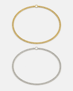 Bruce & Co Men’s Permanent Couple Bracelet Set, 2 Pieces, Silver and Gold-Plated