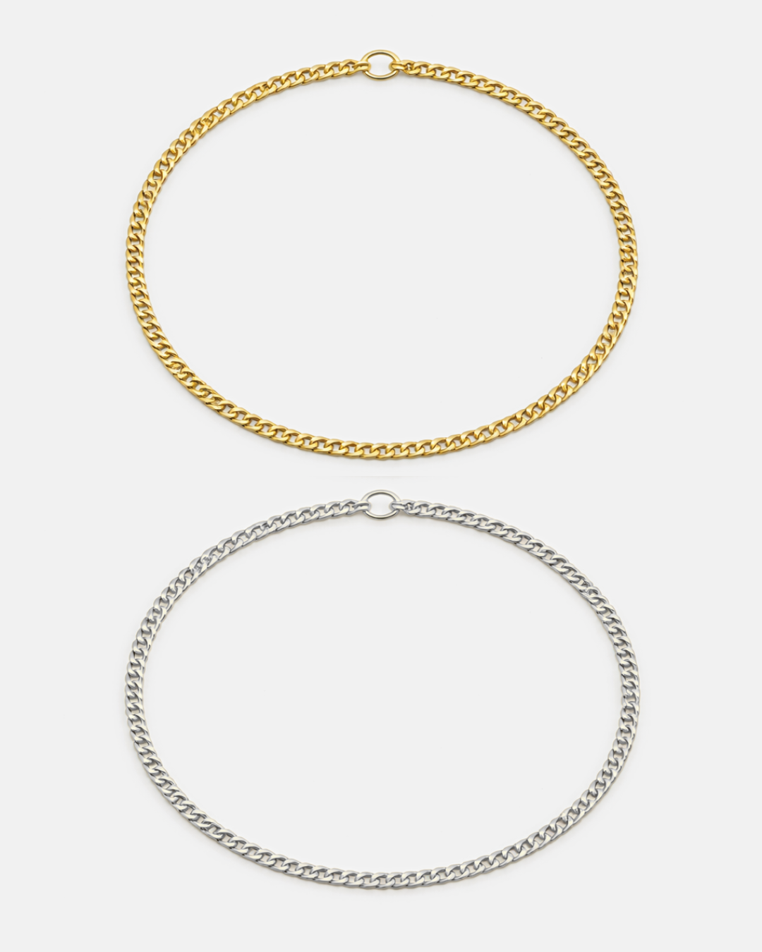 Bruce & Co Men’s Permanent Couple Bracelet Set, 2 Pieces, Silver and Gold-Plated
