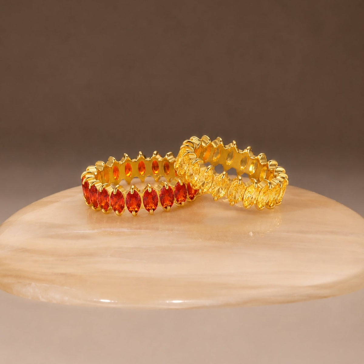 Bruce & Co Birthstone-Color Cubic Zirconia Eternity Ring, 6.6 mm