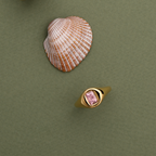 Bruce & Co Rosé – Pink Zircon Signet Ring, 4 × 6 mm
