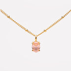 Bruce & Co Rose – Oval Pink Cubic Zirconia Necklace