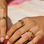 Bruce & Co Rosé – Pink Zircon Signet Ring, 4 × 6 mm
