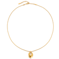Bruce & Co Reverie – Oval Open Pendant Necklace, Stainless Steel