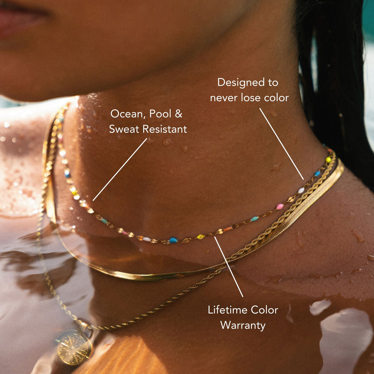 Bruce & Co Rainbow Enamel Choker Necklace, 39 cm
