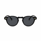 Bruce & Co PORTO black frame round sunglasses diagonal view