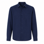Quinmere navy long-sleeve shirt on a white studio background