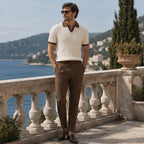 Quinvane beige set styled on a Mediterranean terrace