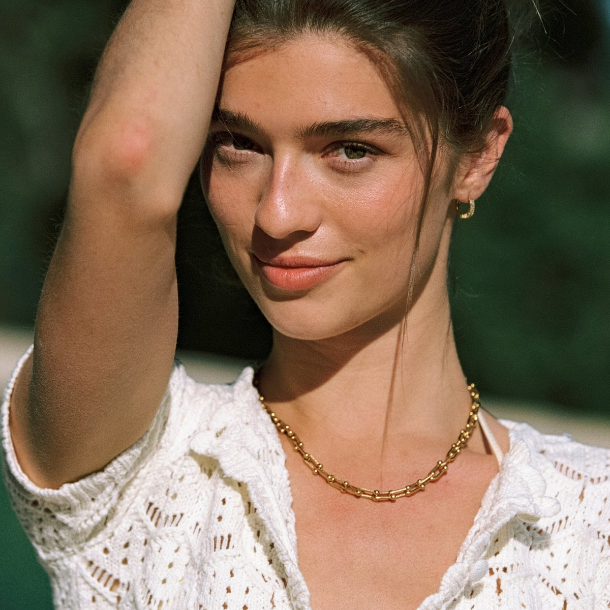 Bruce & Co Lumière – White Zircon Hoop Earrings, 13 mm