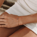Bruce & Co Rainbow Double Chain Bracelet, 16 cm