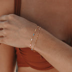 Bruce & Co Rainbow Double Chain Bracelet, 16 cm