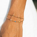 Bruce & Co Rainbow Double Chain Bracelet, 16 cm