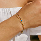 Bruce & Co Rainbow Double Chain Bracelet, 16 cm