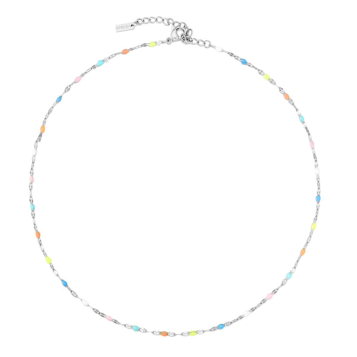 Bruce & Co Rainbow Enamel Choker Necklace, 39 cm
