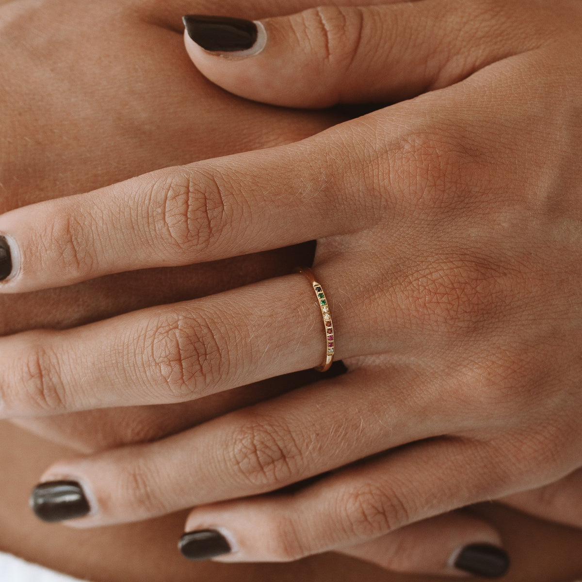 Bruce & Co Golden Hour – Rainbow Zircon Band Ring