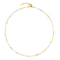 Bruce & Co Rainbow Enamel Choker Necklace, 39 cm
