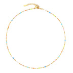Bruce & Co Rainbow Enamel Choker Necklace, 39 cm