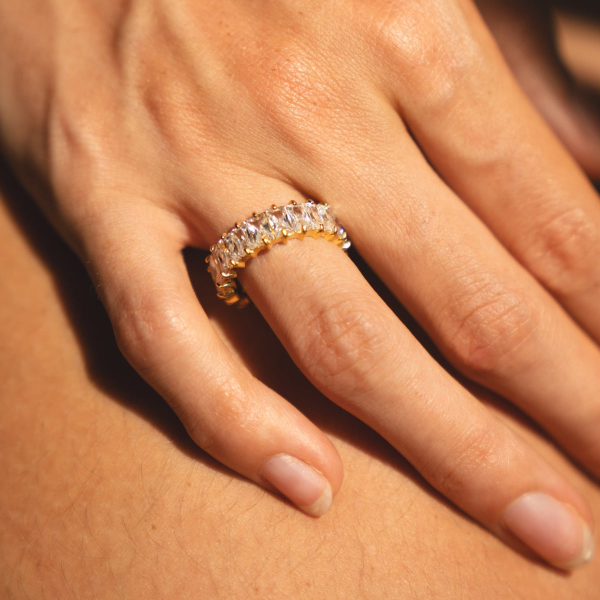Bruce & Co Rectangular Zircon Eternity Ring, 6.7 mm