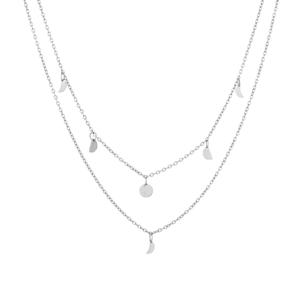 Bruce & Co Rio – Triple Layer Disc Charm Necklace