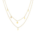 Bruce & Co Rio – Triple Layer Disc Charm Necklace