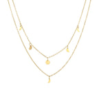 Bruce & Co Rio – Triple Layer Disc Charm Necklace
