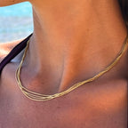 Bruce & Co Riviera – Four Layer Chain Choker, 36 cm