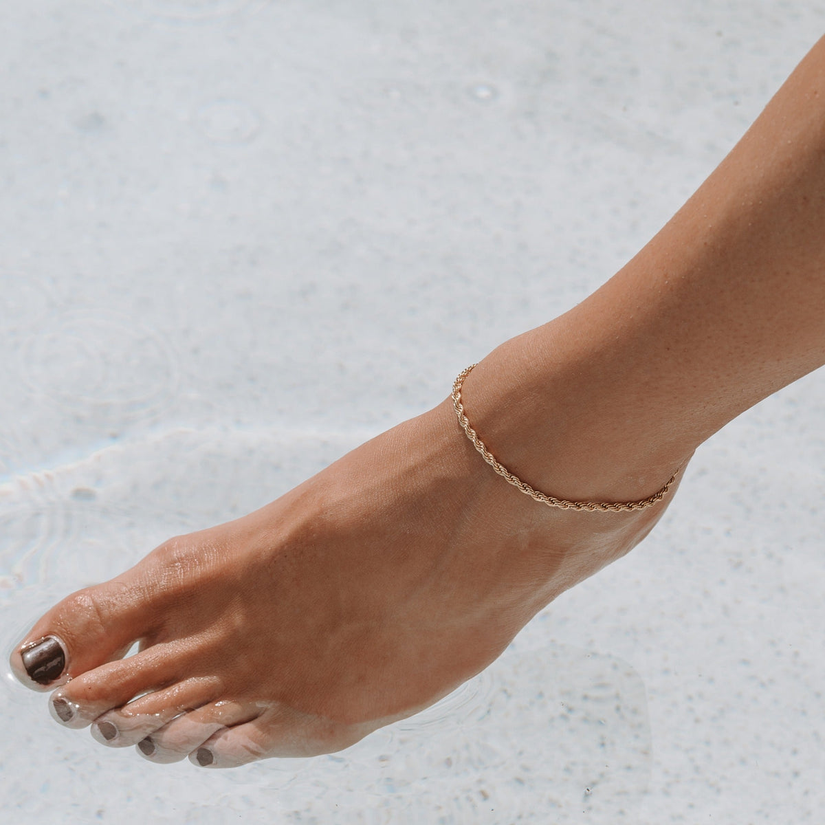 Bruce & Co Calvi – Rope Chain Anklet, 3 mm × 22 cm
