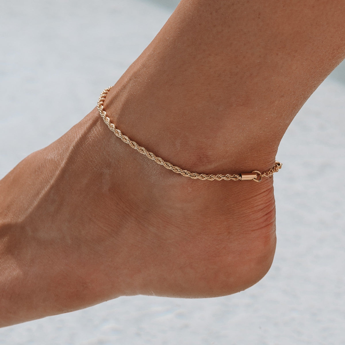Bruce & Co Calvi – Rope Chain Anklet, 3 mm × 22 cm