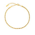 Bruce & Co Calvi – Rope Chain Bracelet, 3 mm, 16–20 cm