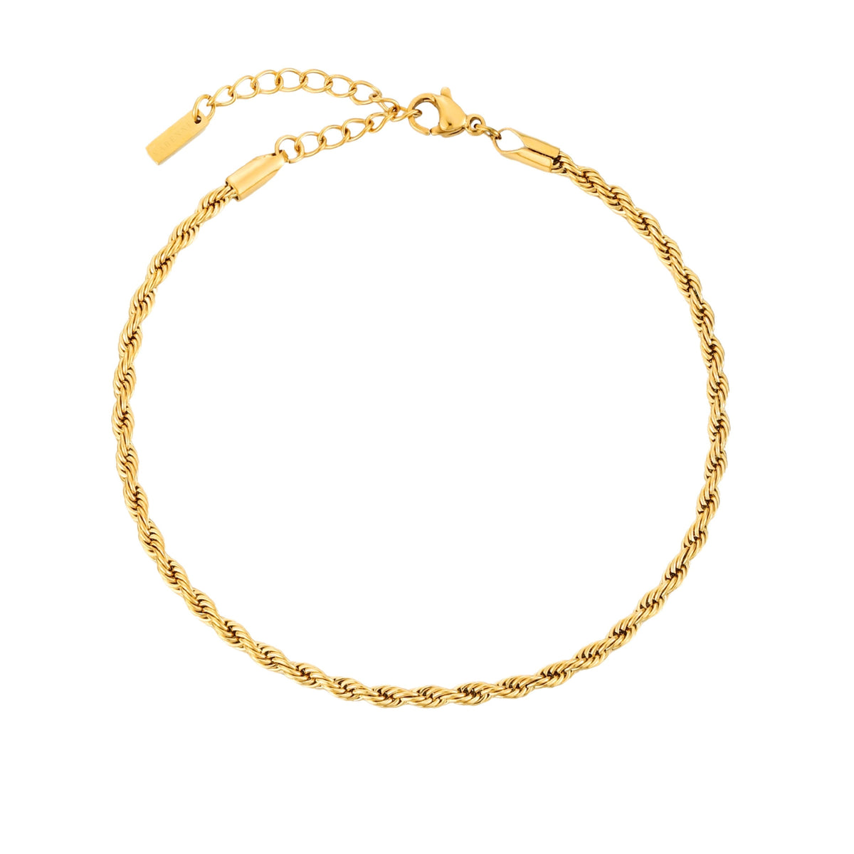 Bruce & Co Calvi – Rope Chain Bracelet, 3 mm, 16–20 cm