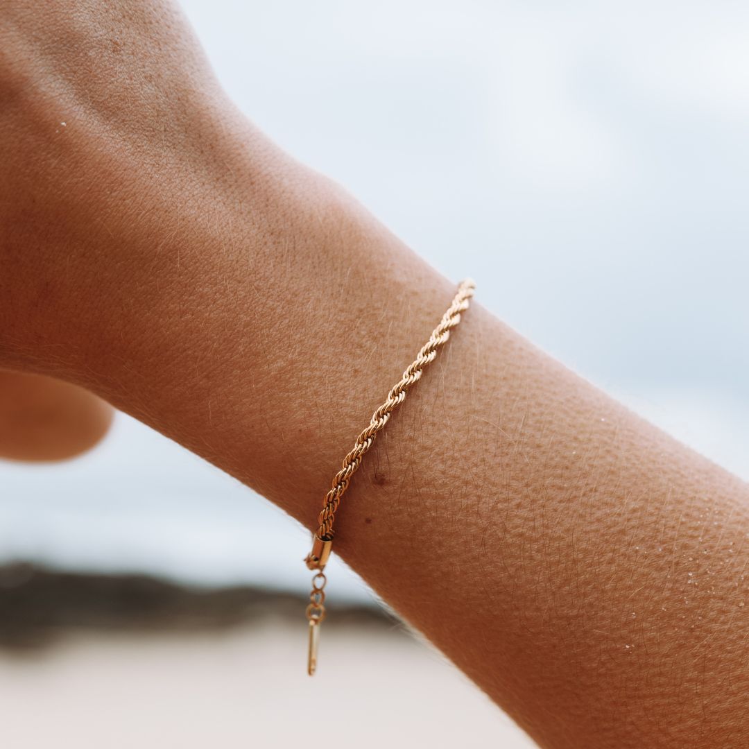Bruce & Co Calvi – Rope Chain Bracelet, 3 mm, 16–20 cm